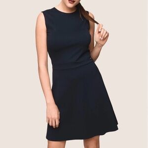 Armani Exchange A/X NWOT Black Open Back Fit And Flare Cotton Mini Sun Dress 4